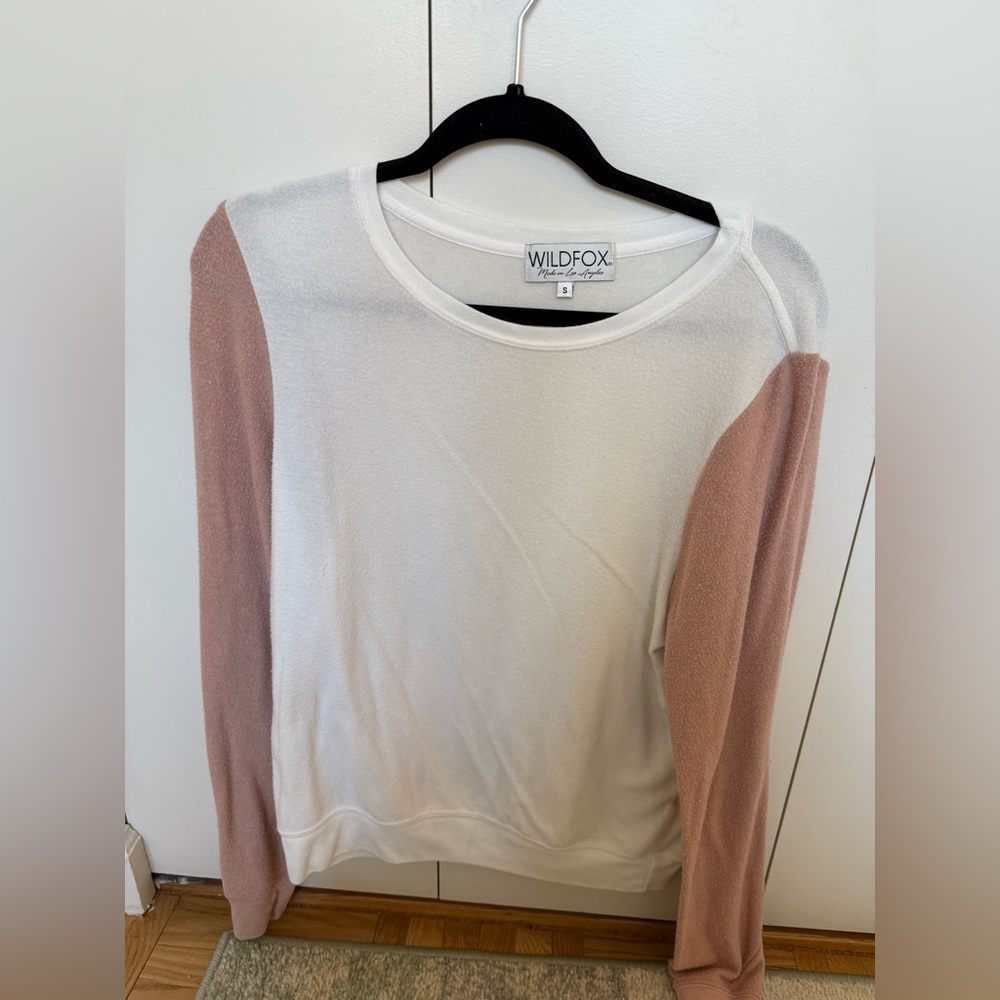 Wildfox Women's White and Pink Sweater